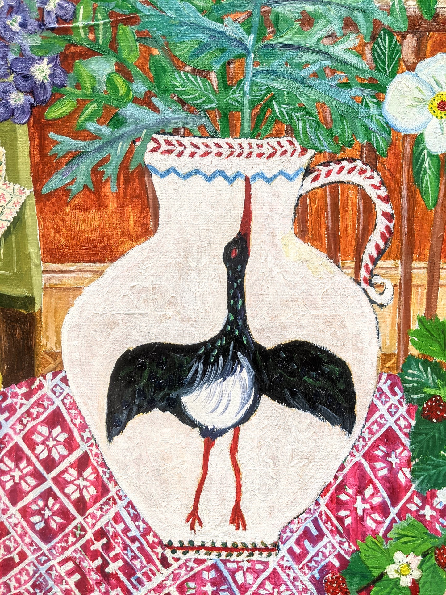 "The bird who saw herself"